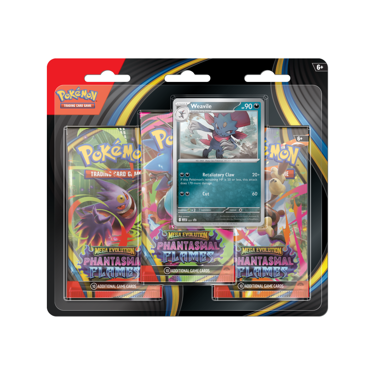 Pokémon – Mega Evolution: Phantasmal Flames - 3BB Booster Blister: Weavile